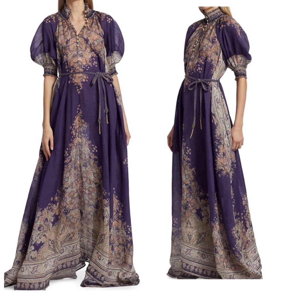 Zimmermann Anneke Maxi Dress in Indigo Paisley - Picture 15 of 16